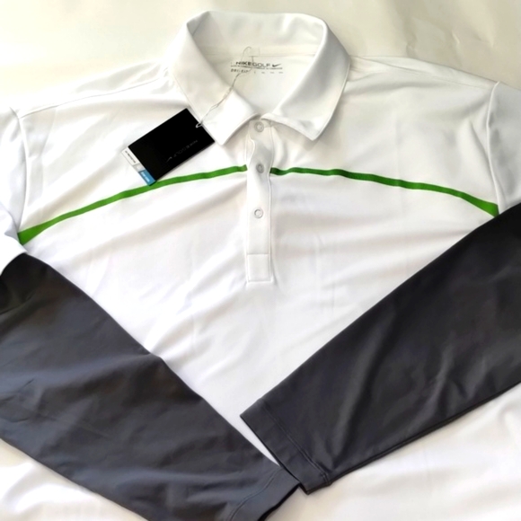 Nike Golf DRI Fit Stay Cool Polo Long Sleeve - Picture 1 of 10